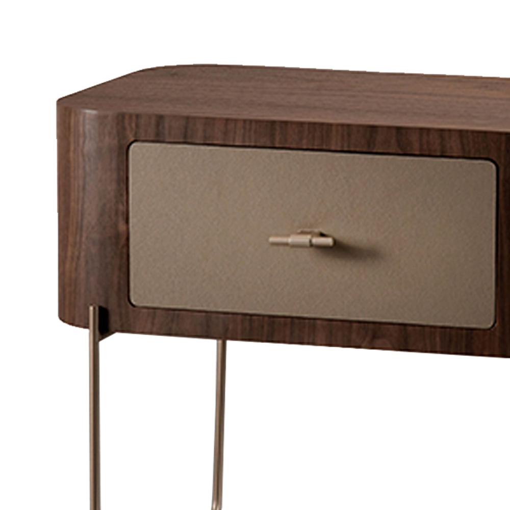 Mesa de Cabeceira Munich_Nogueira_Recouro Fendi_Gold - 2
